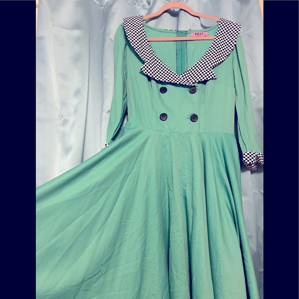 Checkerboard Rockabilly Dress